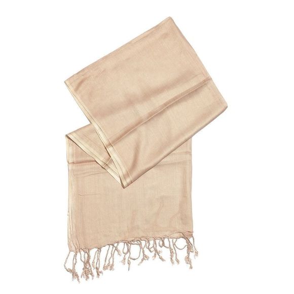 Scarf with Fringes Toasted Almond - Picture 4 of 4